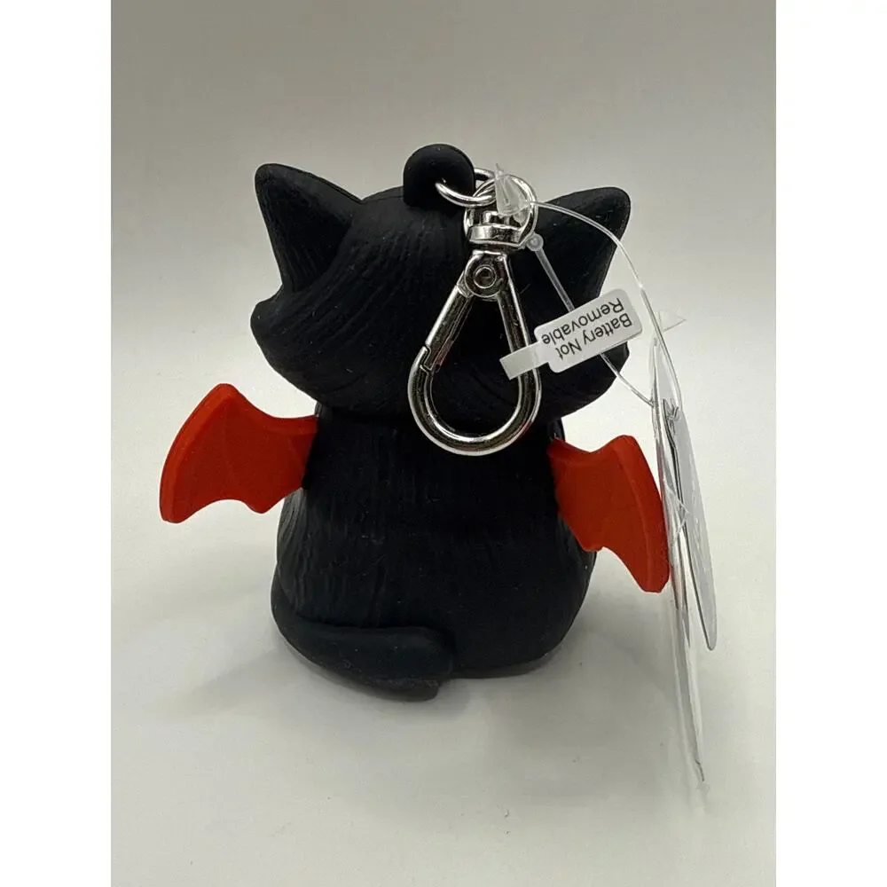 Bath & Body Works Light Up Black Cat Pocketbac Holder w/ Bat Wings & Pumpkin